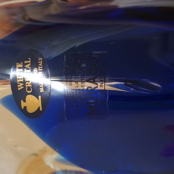 NWT White Cristal Murano Style Vase From Italy - Picture 8 of 16